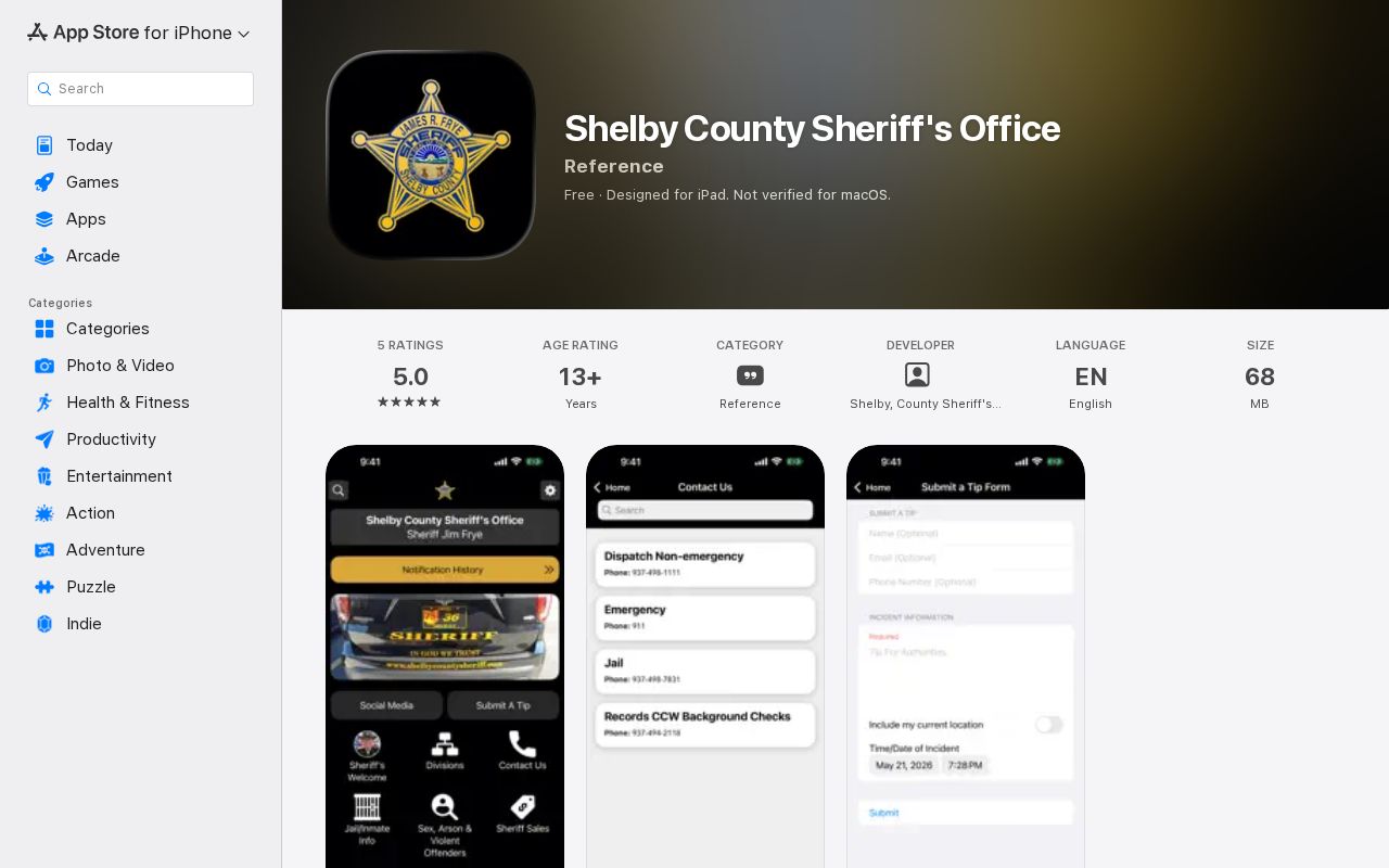 Shelby County Sheriff's Office app used for current custody checks before release verification